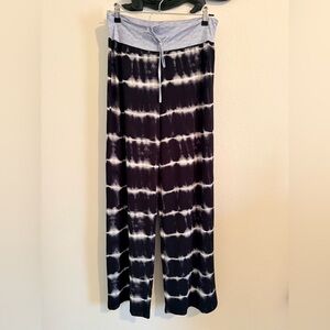 Women's Tie-Dye Pajama Pants - Black and Gray